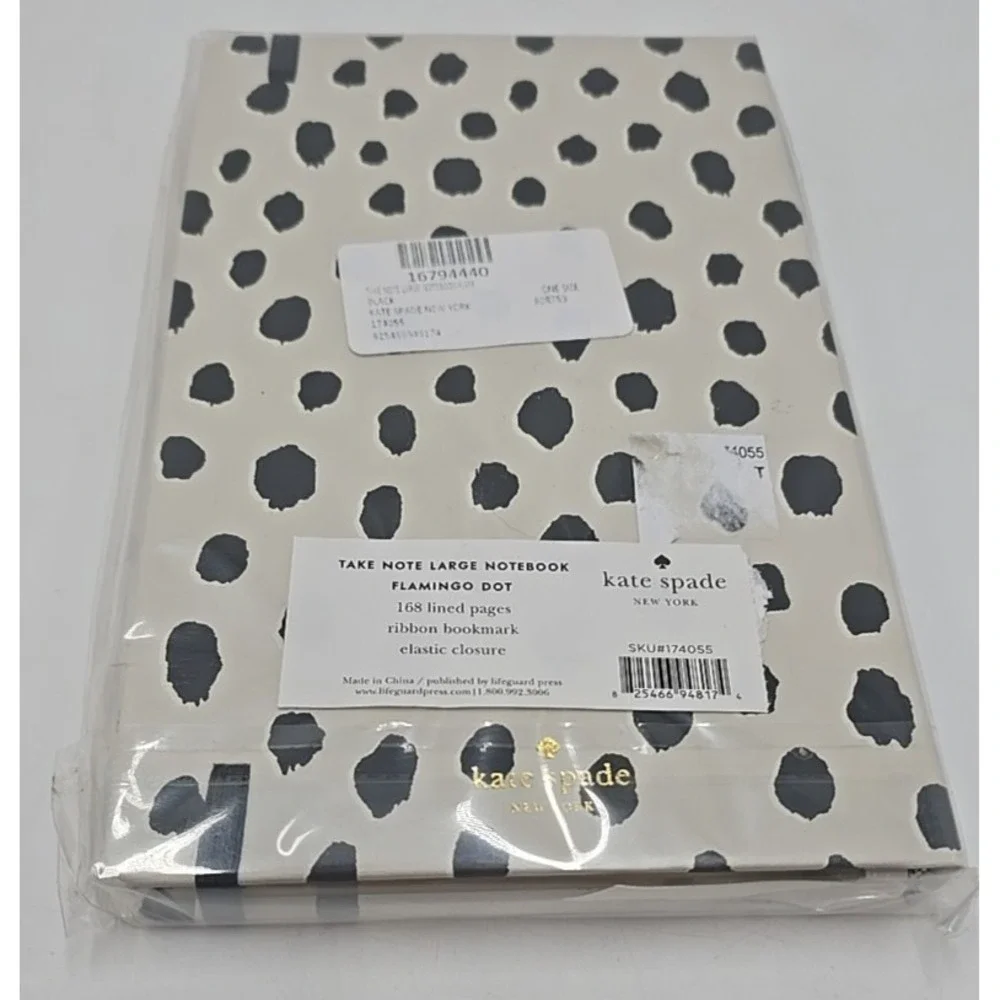 NWT Kate Spade Designer Take Note Flamingo Dot Notebook‎ Corpcore Mobwife